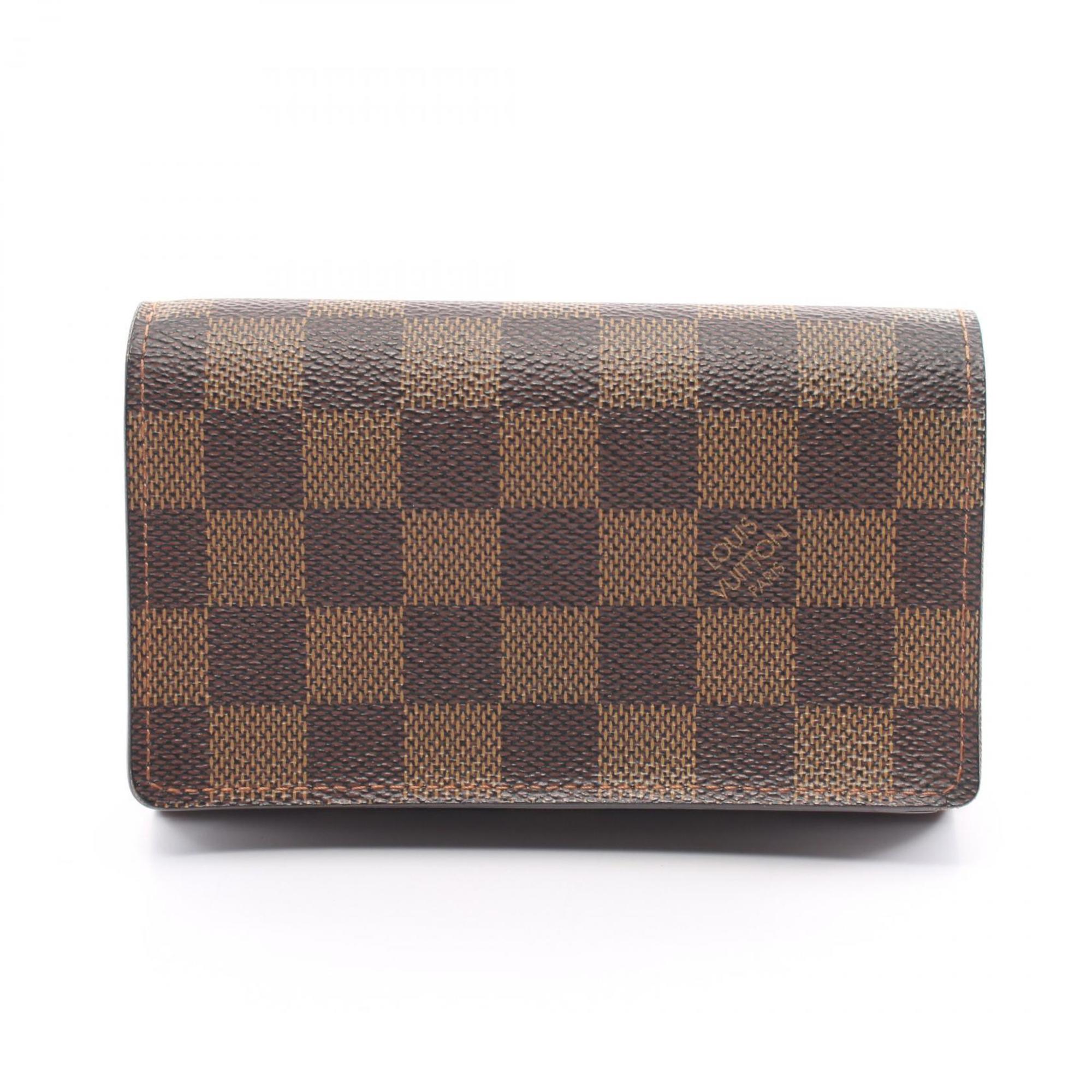 Louis Vuitton LOUIS VUITTON Portefeuille Tresor Damier Ebene Bi-fold Wallet Coated Canvas Women's Brown N61736