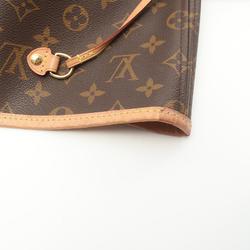 Louis Vuitton Neverfull GM Tote Bag, Coated Canvas, Leather, Monogram, Women's, Brown, M40990