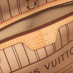 Louis Vuitton Neverfull GM Tote Bag, Coated Canvas, Leather, Monogram, Women's, Brown, M40990