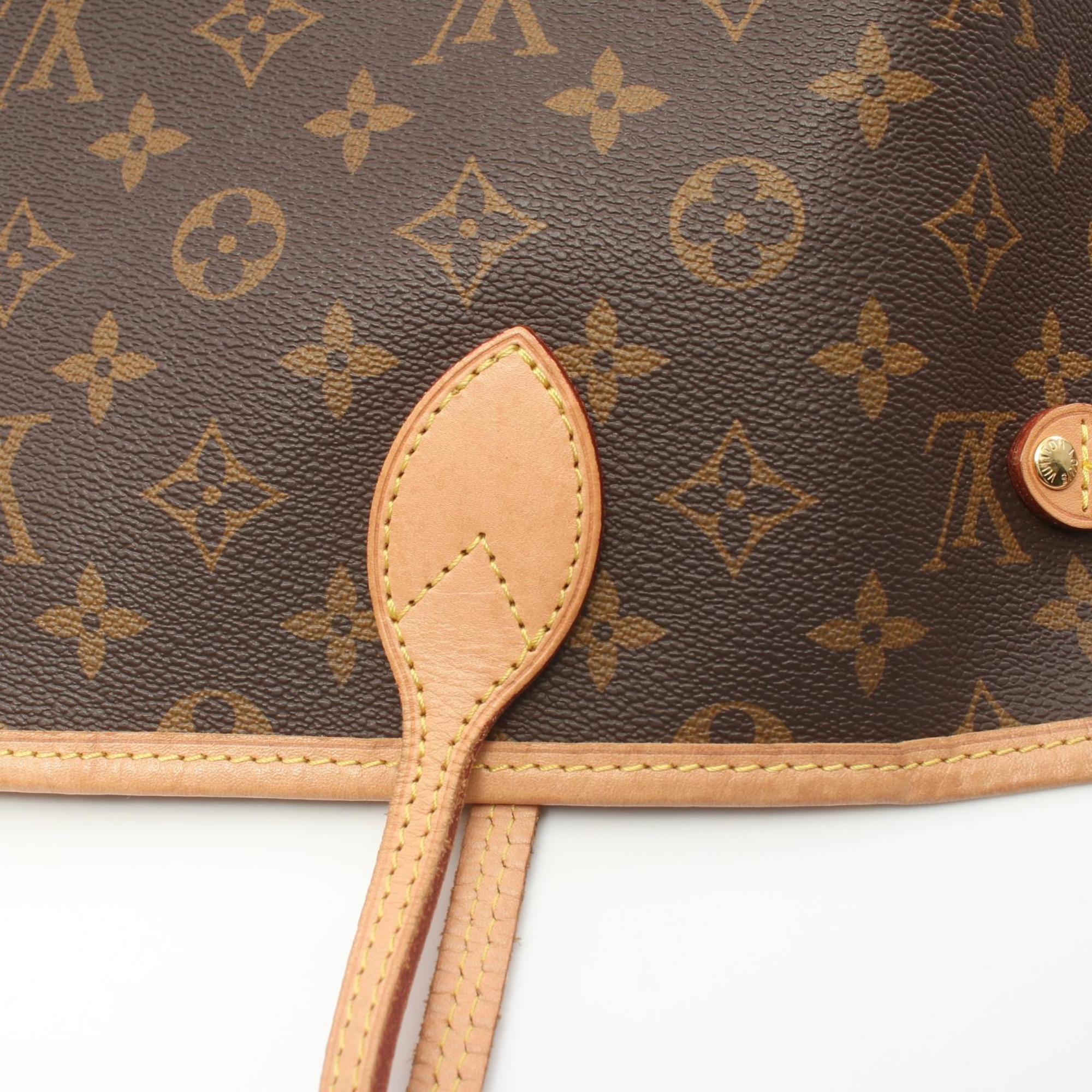 Louis Vuitton Neverfull GM Tote Bag, Coated Canvas, Leather, Monogram, Women's, Brown, M40990