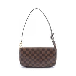 Louis Vuitton LOUIS VUITTON Pochette Accessoires Handbag Bag Coated Canvas Leather Damier Women's Brown N41206