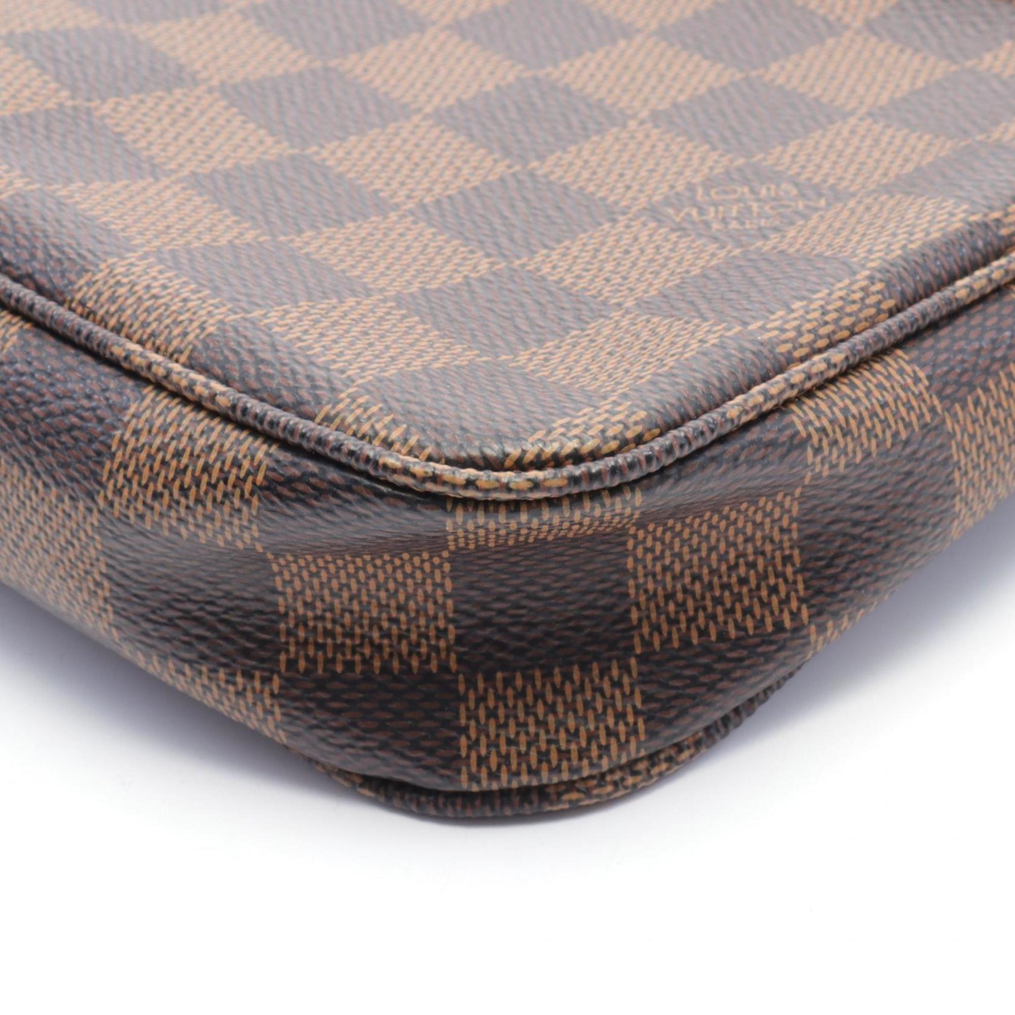 Louis Vuitton LOUIS VUITTON Pochette Accessoires Handbag Bag Coated Canvas Leather Damier Women's Brown N41206