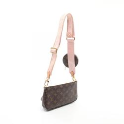 Louis Vuitton LOUIS VUITTON Multi Pochette Accessoires Monogram Shoulder Bag Coated Canvas Leather Women's Brown Pink M44840