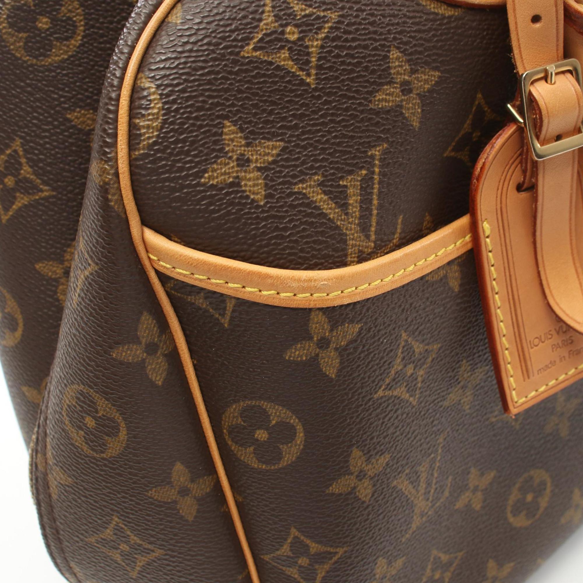 Louis Vuitton Deauville Bowling Vanity Handbag Bag Coated Canvas Leather Monogram Women's Brown M47270