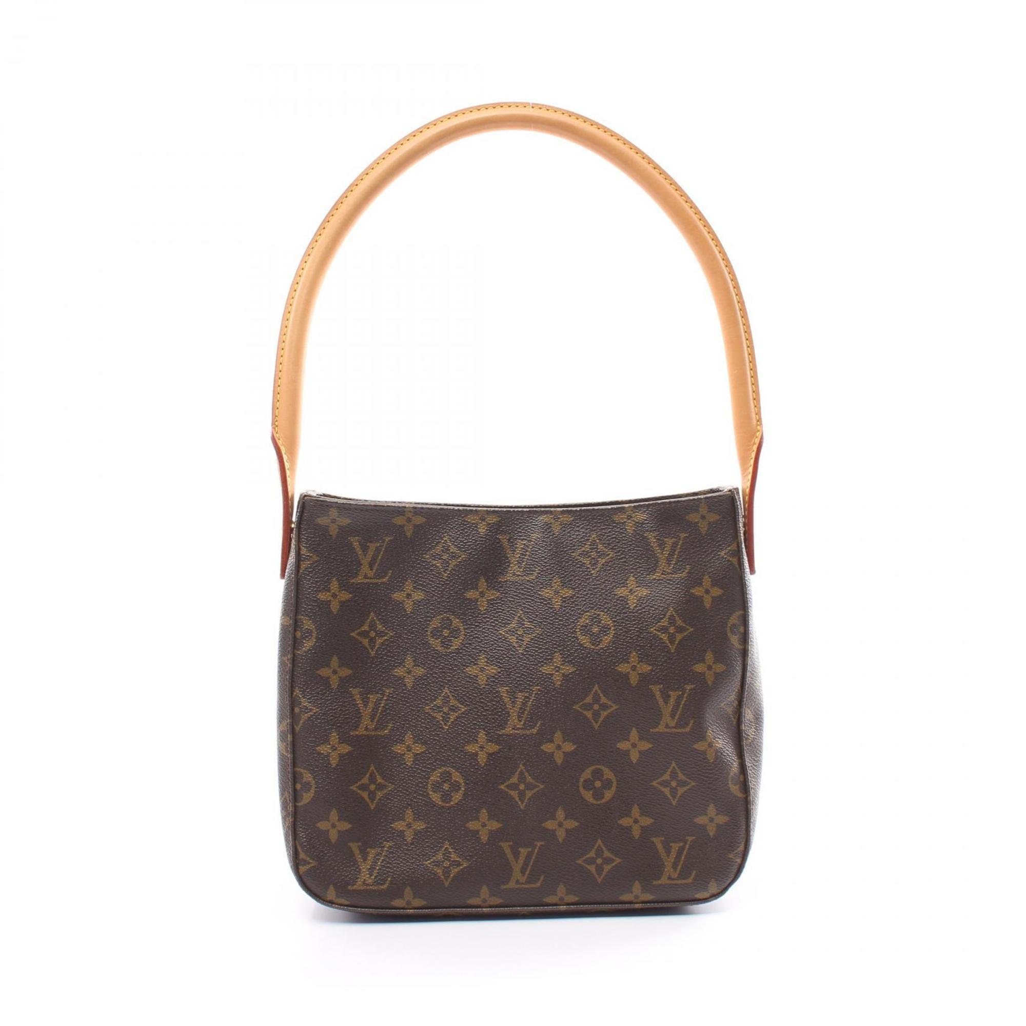 Louis Vuitton LOUIS VUITTON Looping MM Shoulder Bag Coated Canvas Leather Monogram Women's Brown M51146