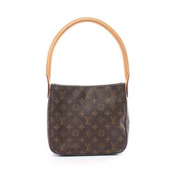 Louis Vuitton LOUIS VUITTON Looping MM Shoulder Bag Coated Canvas Leather Monogram Women's Brown M51146