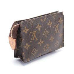 Louis Vuitton LOUIS VUITTON Poche Toilette 15 Monogram Pouch Bag Coated Canvas Leather Women's Brown M47546