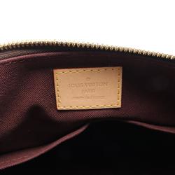 Louis Vuitton Turen PM Handbag Bag Coated Canvas Leather Monogram Women's Brown M48813