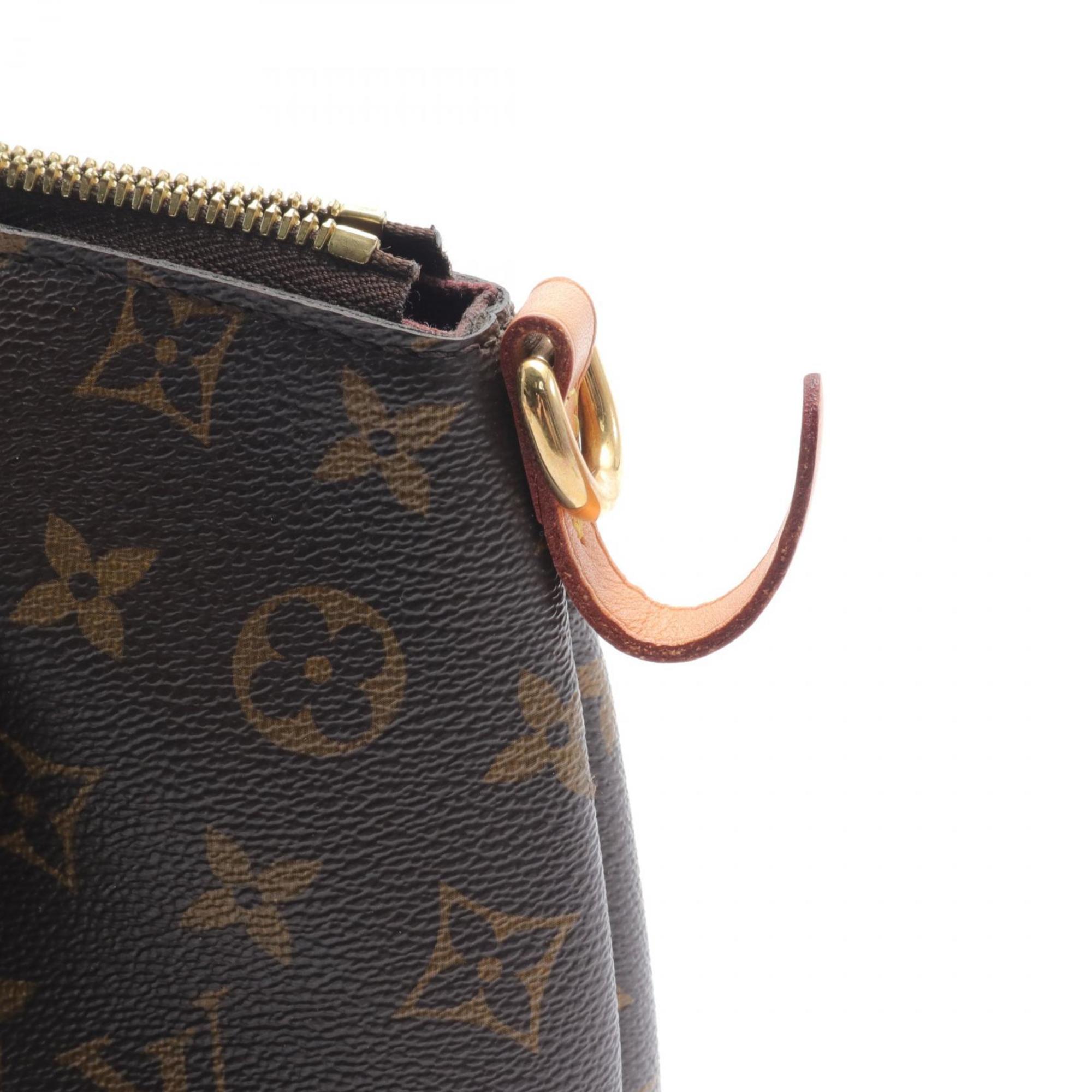 Louis Vuitton Turen PM Handbag Bag Coated Canvas Leather Monogram Women's Brown M48813