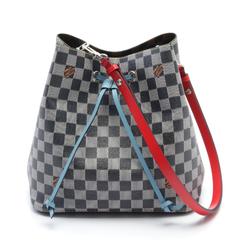 Louis Vuitton NeoNoe Shoulder Bag Coated Canvas Leather Damier Women's Black White Multicolor N40229