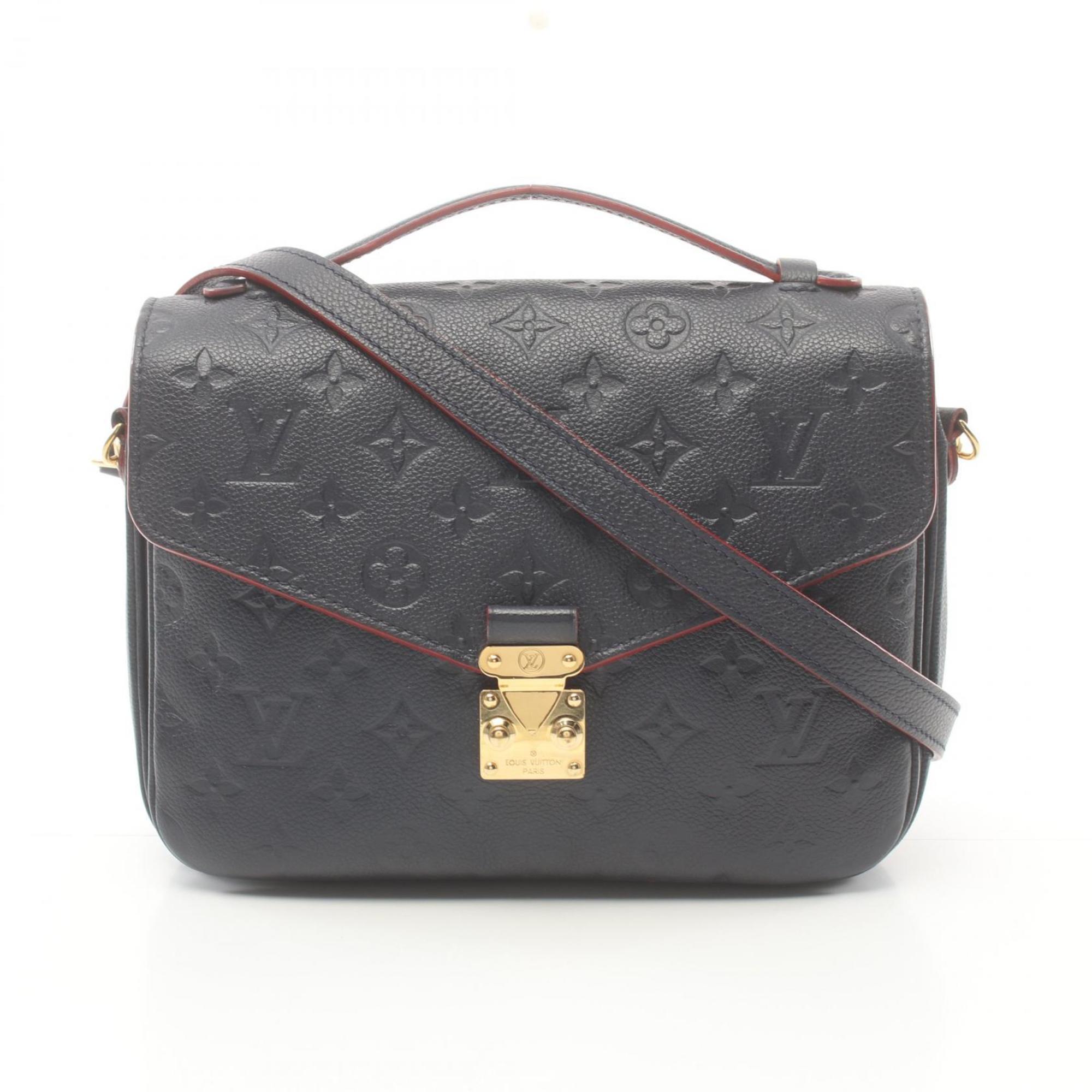 Louis Vuitton LOUIS VUITTON Pochette Metis MM Monogram Empreinte Marine Rouge Handbag Bag Leather Women's Navy M44071