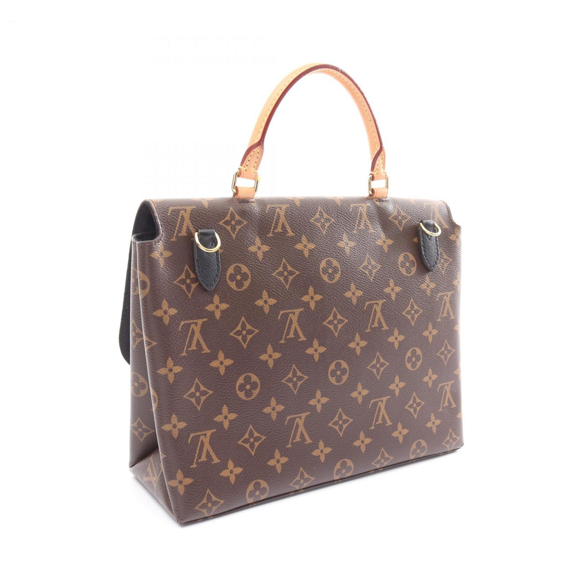 Louis Vuitton LOUIS VUITTON Marignan Handbag Bag Coated Canvas Leather Monogram Women's Brown Black M44259