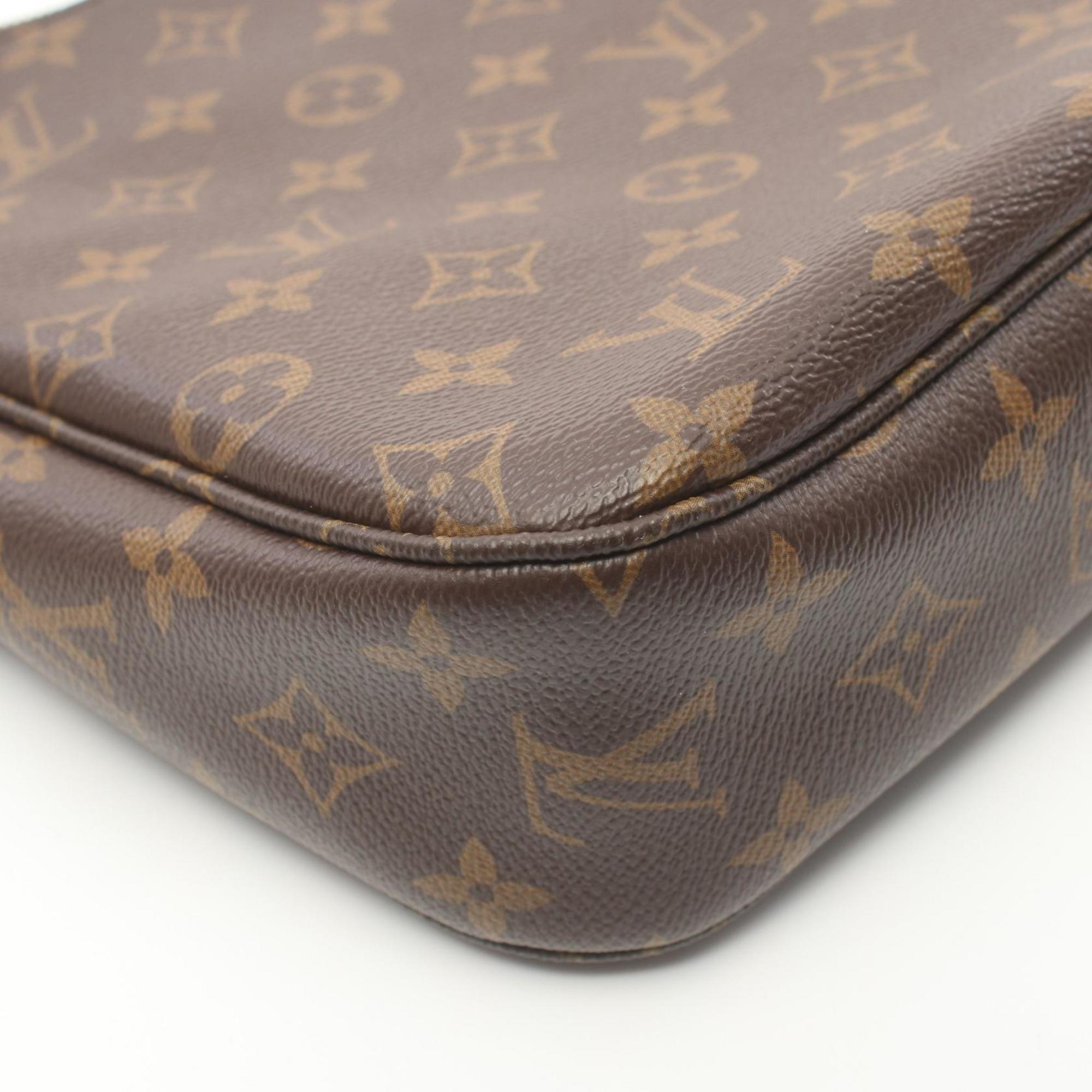 Louis Vuitton Mabillon Shoulder Bag, Coated Canvas, Leather, Monogram, Women's, Brown, M41679