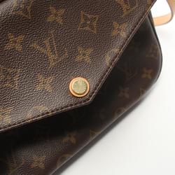 Louis Vuitton Mabillon Shoulder Bag, Coated Canvas, Leather, Monogram, Women's, Brown, M41679