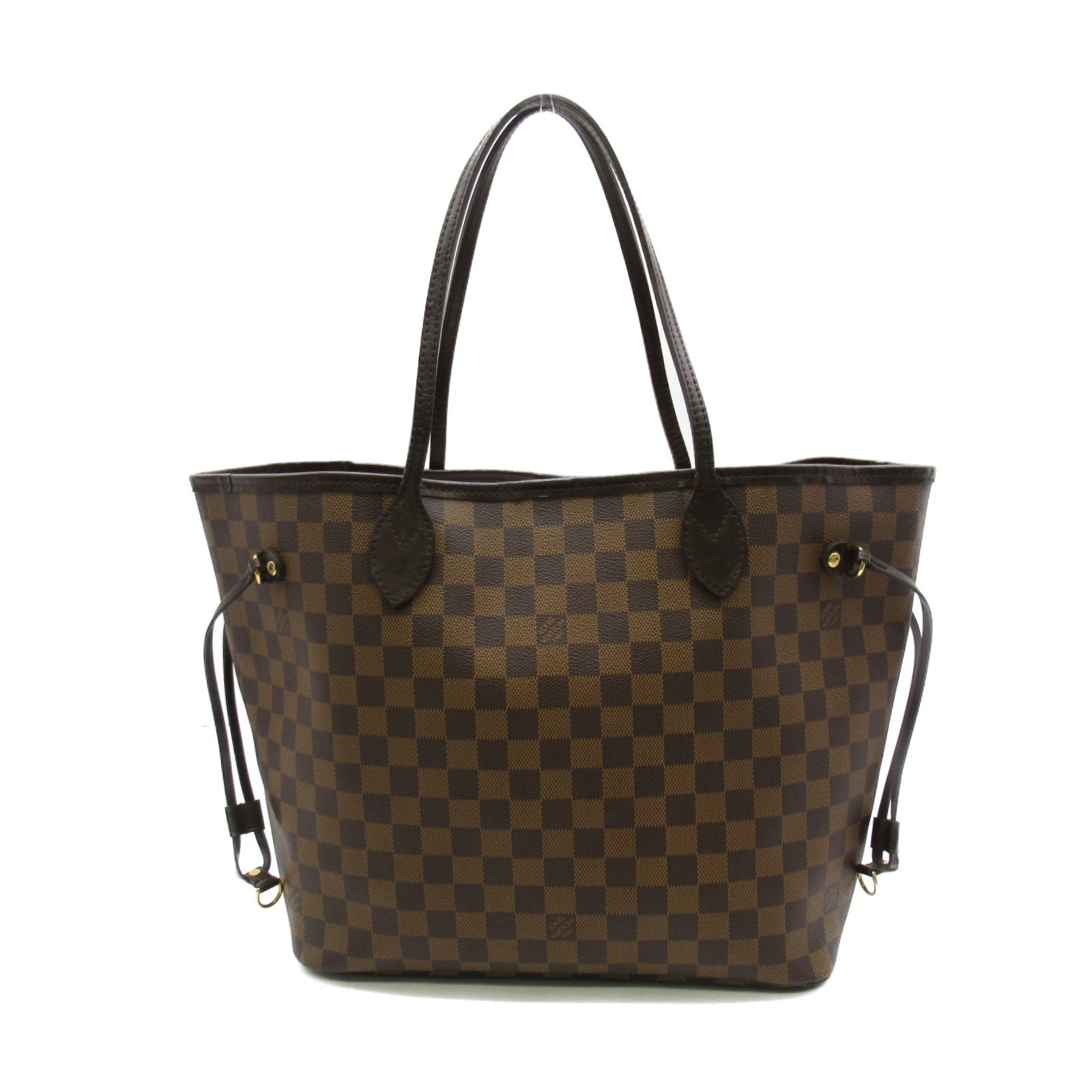 Louis Vuitton Neverfull MM Tote Bag, Coated Canvas, Damier, Women's, Brown, N51105