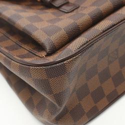 Louis Vuitton LOUIS VUITTON Uzes Tote Bag Coated Canvas Leather Damier Women's Brown N51128