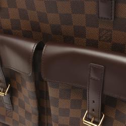 Louis Vuitton LOUIS VUITTON Uzes Tote Bag Coated Canvas Leather Damier Women's Brown N51128