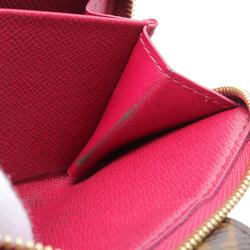 Louis Vuitton Juliet Monogram Fuchsia Bi-fold Wallet Coated Canvas Leather Women's Brown Pink M69433