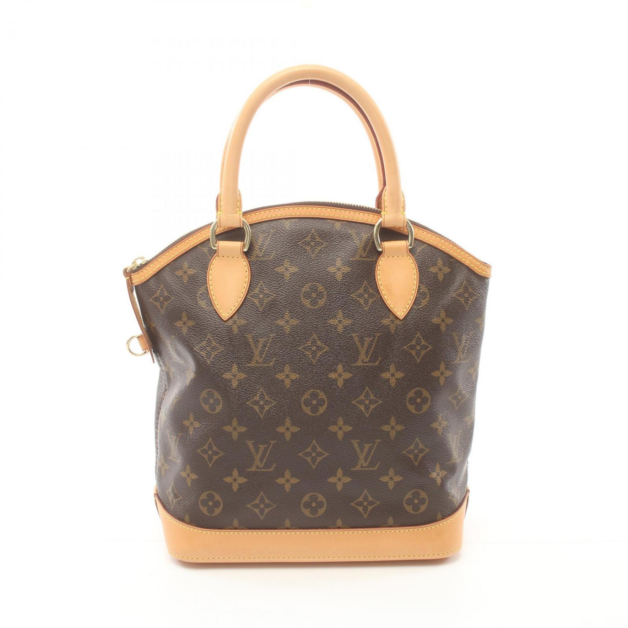 Louis Vuitton Lockit Handbag Bag Coated Canvas Leather Monogram Women's Brown M40102