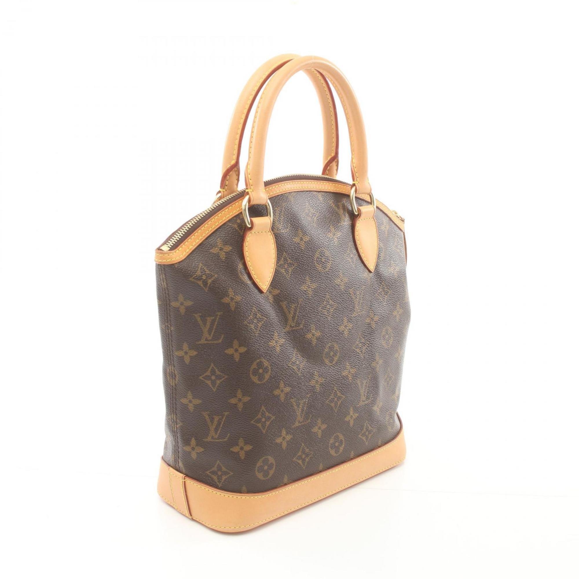 Louis Vuitton Lockit Handbag Bag Coated Canvas Leather Monogram Women's Brown M40102