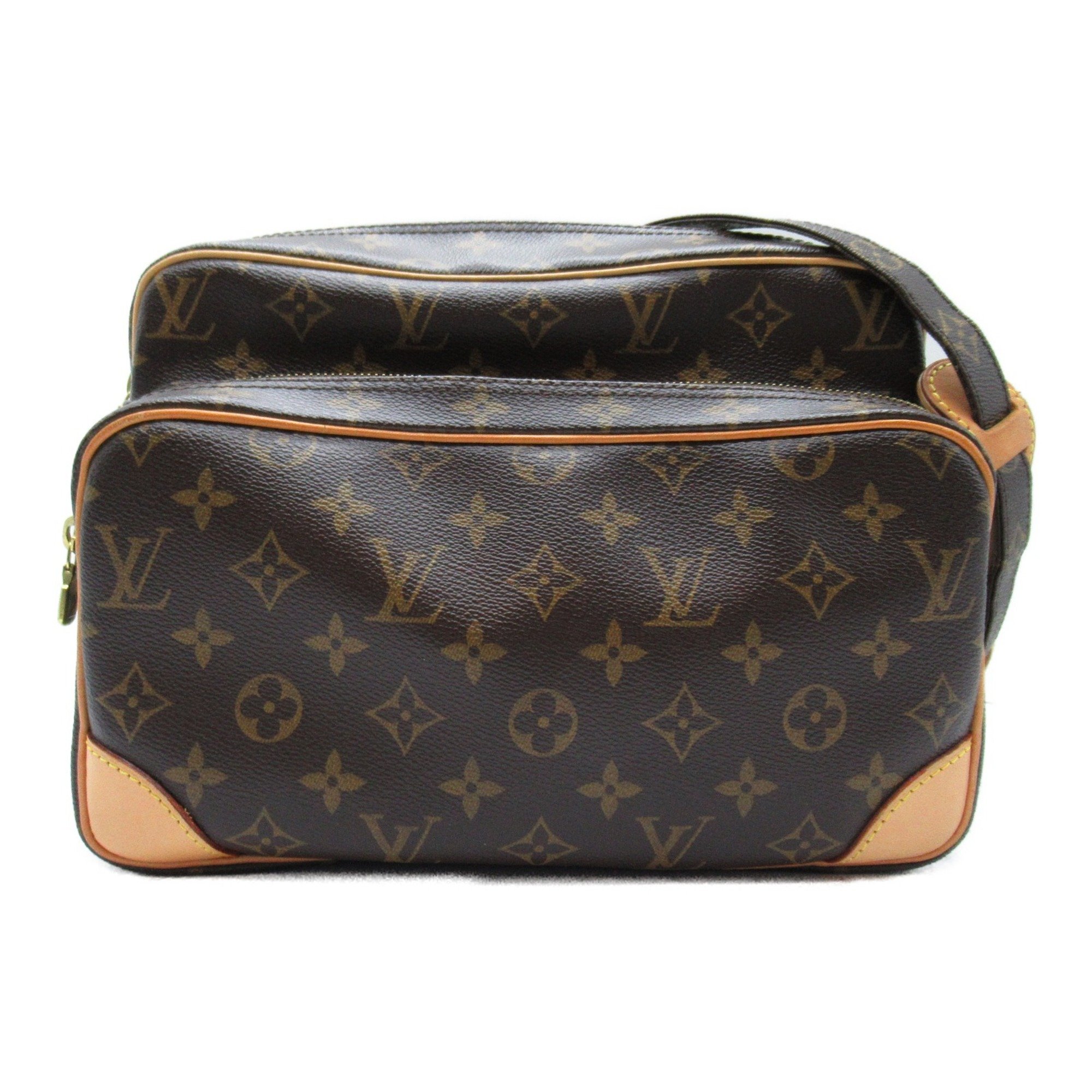 Louis Vuitton Nile Shoulder Bag, Coated Canvas, Monogram, Men's, Brown, M45244