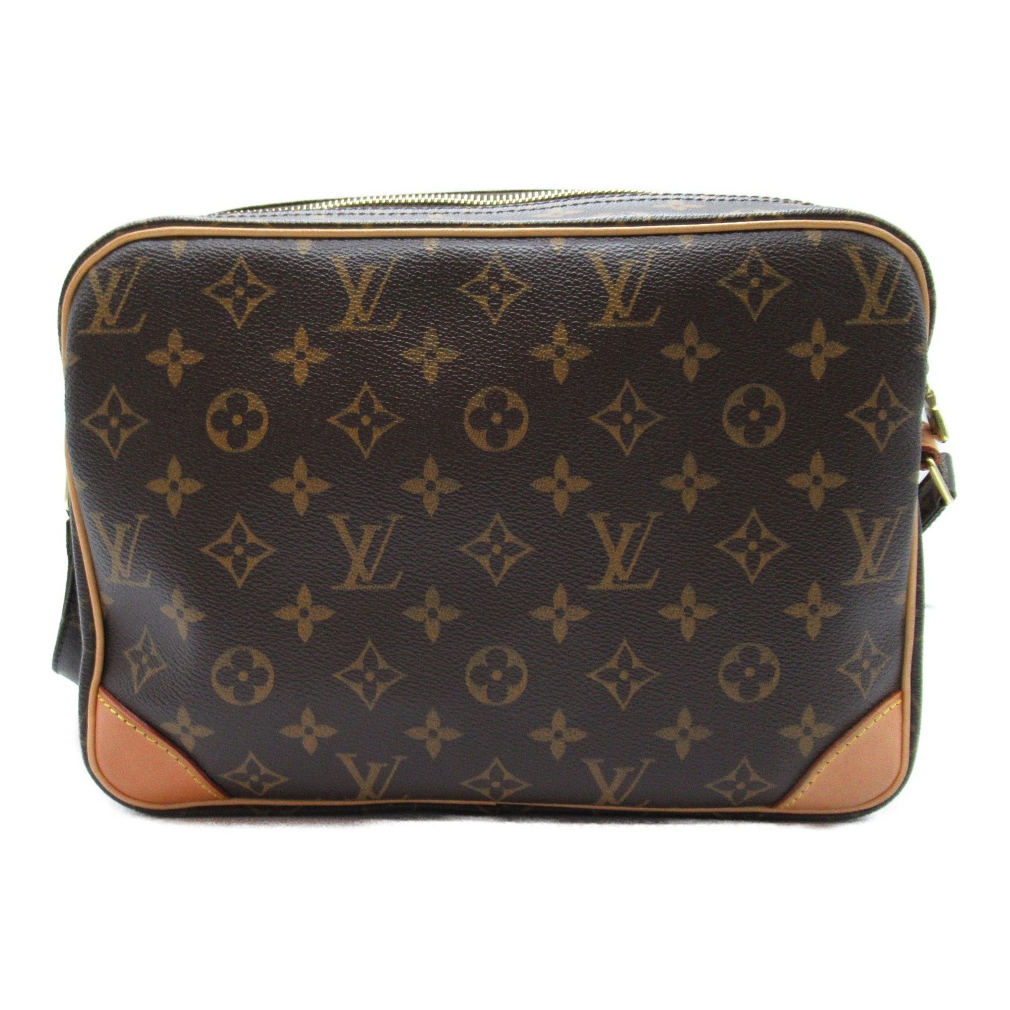 Louis Vuitton Nile Shoulder Bag, Coated Canvas, Monogram, Men's, Brown, M45244