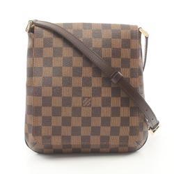 Louis Vuitton Musette Salsa Long Strap Shoulder Bag Coated Canvas Leather Damier Women's Brown N51300