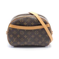 Louis Vuitton Blois Shoulder Bag, Coated Canvas, Leather, Monogram, Women's, Brown, M51221