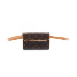 Louis Vuitton LOUIS VUITTON Pochette Florentine Waist Bag Body Coated Canvas Leather Monogram Women's Brown M51855