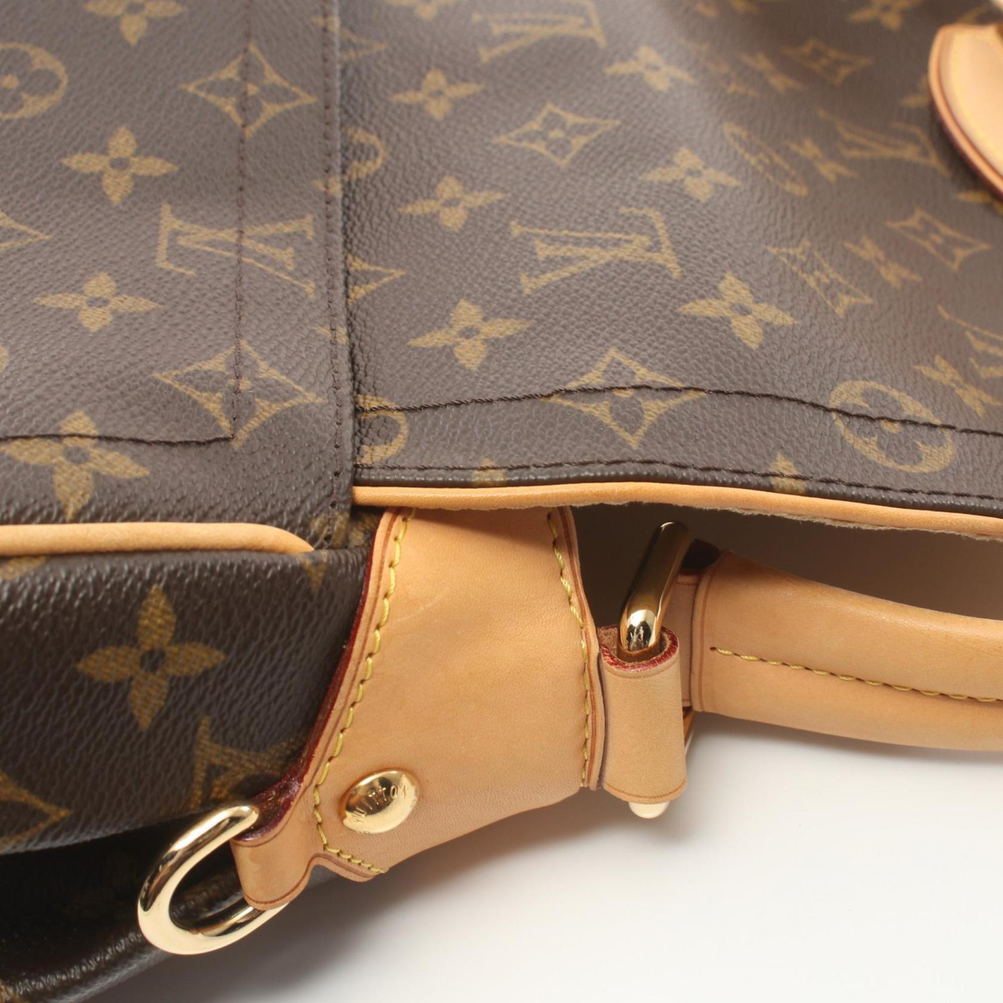 Louis Vuitton Beverly MM Shoulder Bag, Coated Canvas, Leather, Monogram, Women's, Brown, M40121