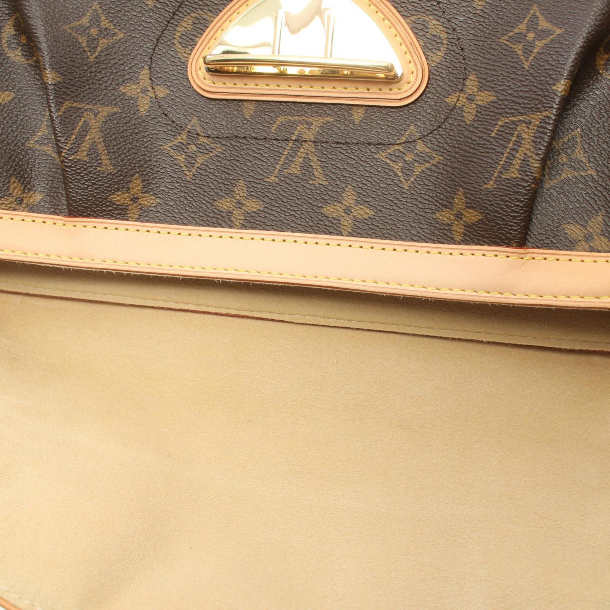 Louis Vuitton Beverly MM Shoulder Bag, Coated Canvas, Leather, Monogram, Women's, Brown, M40121