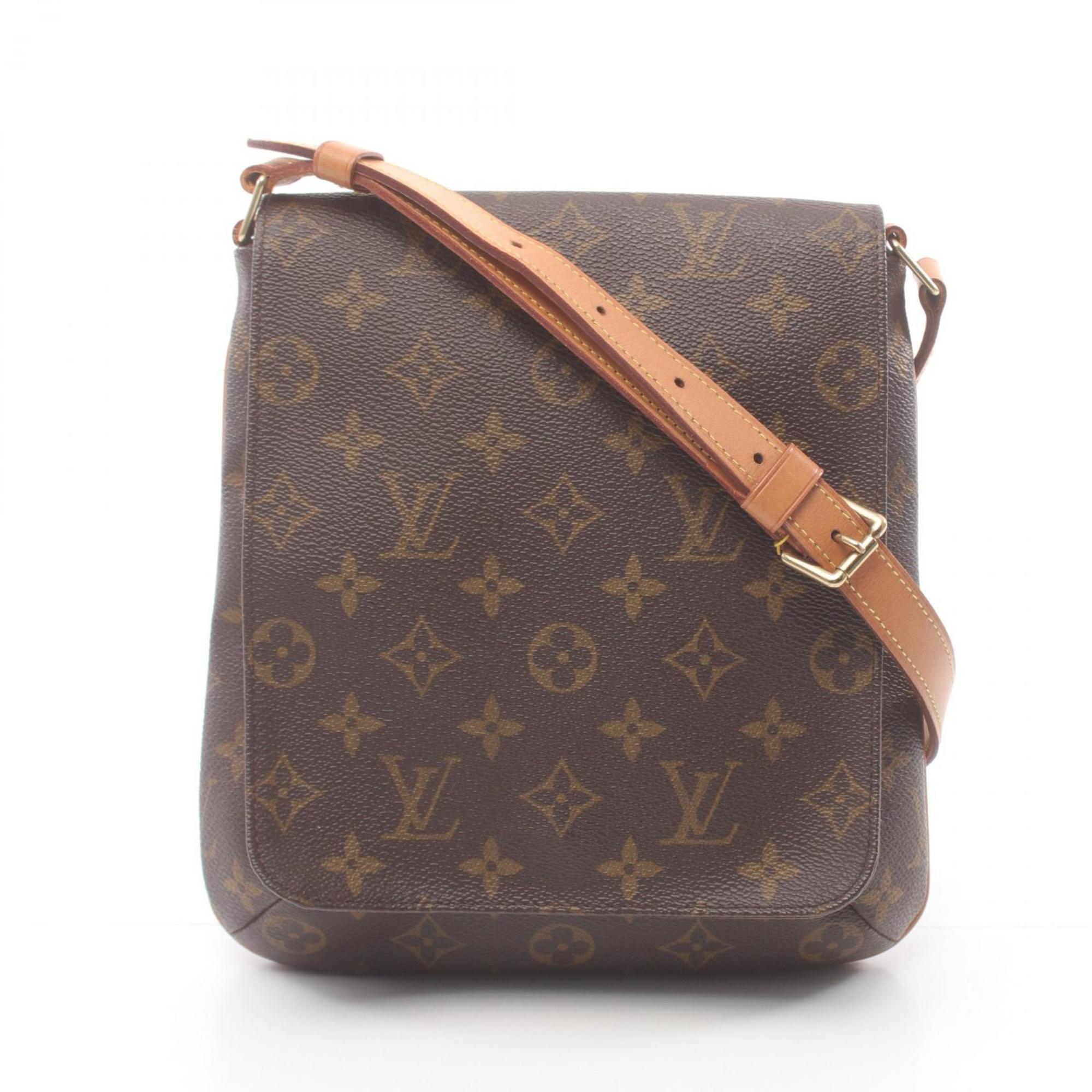 Louis Vuitton Musette Salsa Short Strap Monogram Shoulder Bag Coated Canvas Leather Women's Brown M51258