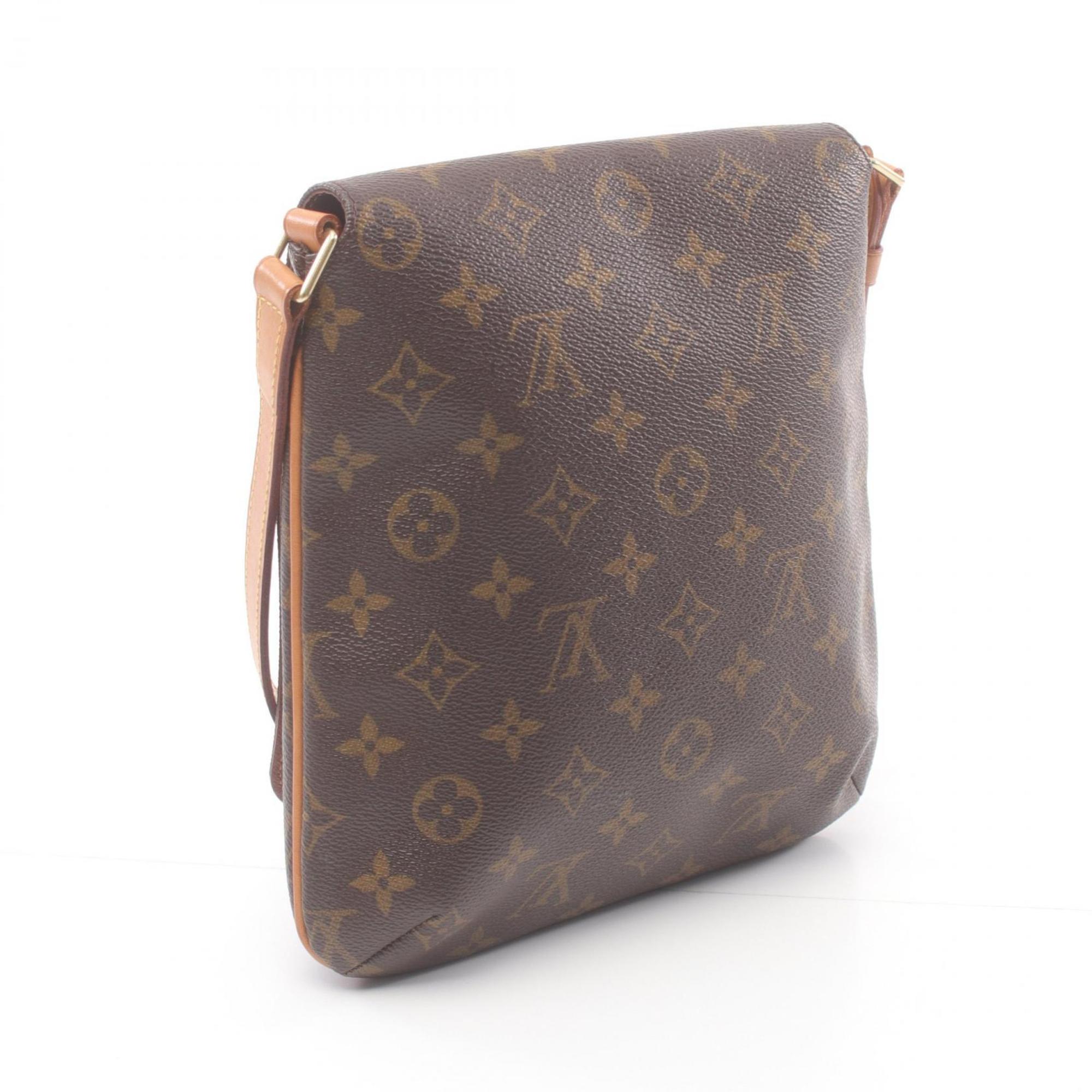 Louis Vuitton Musette Salsa Short Strap Monogram Shoulder Bag Coated Canvas Leather Women's Brown M51258