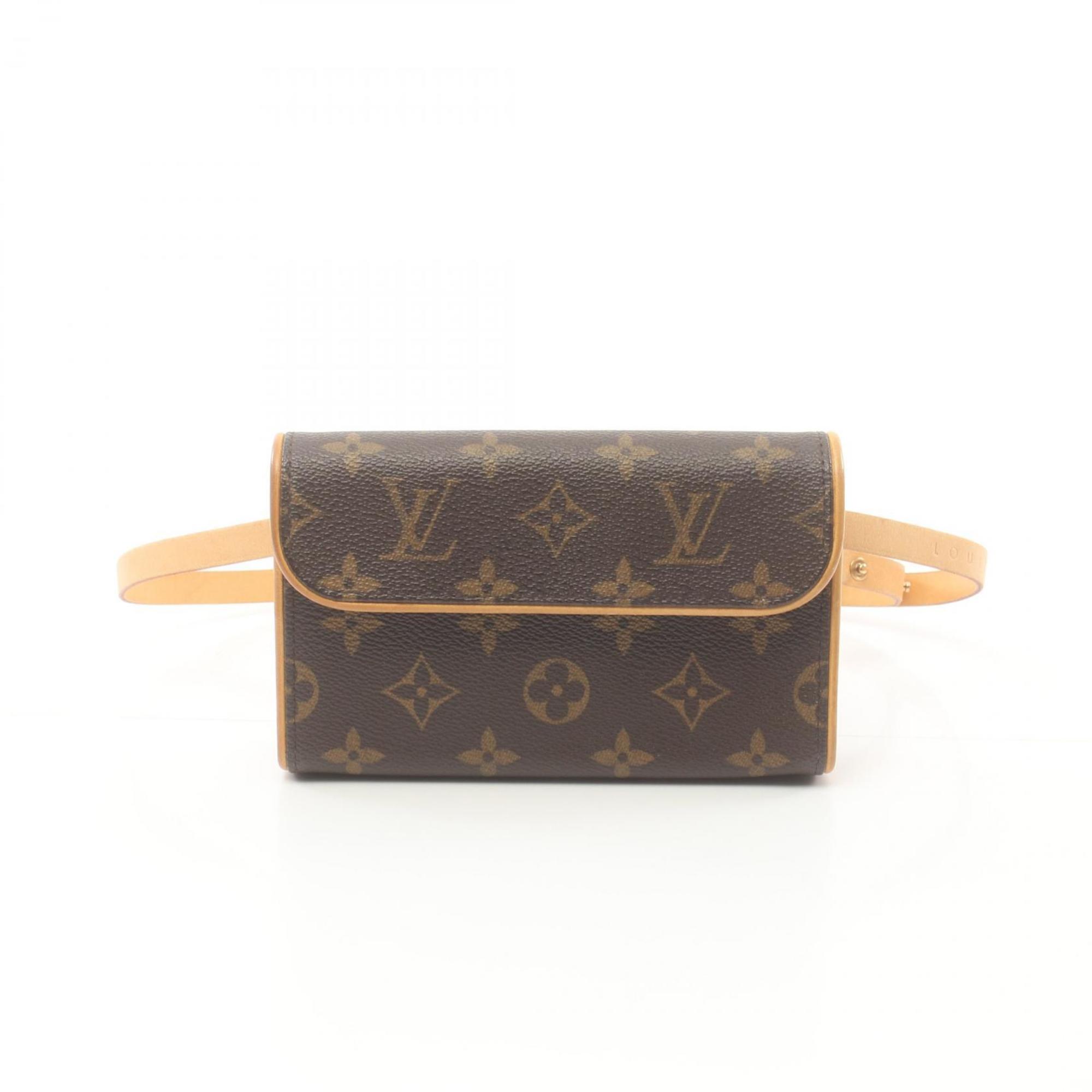 Louis Vuitton LOUIS VUITTON Pochette Florentine Monogram Waist Bag Body Coated Canvas Leather Women's Brown M51855