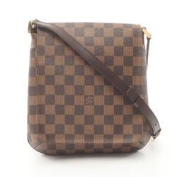 Louis Vuitton Musette Salsa Long Strap Shoulder Bag Coated Canvas Leather Damier Women's Brown N51300