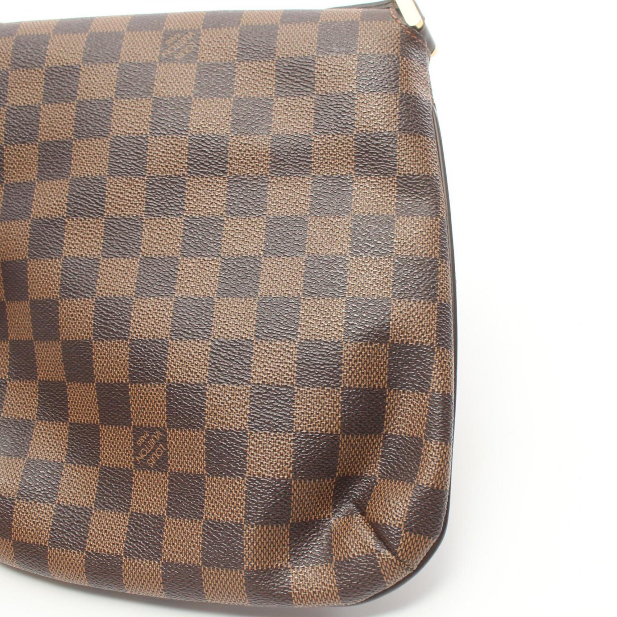 Louis Vuitton Musette Salsa Long Strap Shoulder Bag Coated Canvas Leather Damier Women's Brown N51300