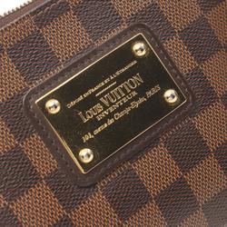 Louis Vuitton Eva Damier Ebene Handbag Bag Coated Canvas Leather Women's Brown N55213