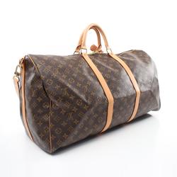 Louis Vuitton Keepall Bandouliere 60 Monogram Boston Bag, Coated Canvas, Leather, Men's, Women's, Brown, M41412