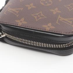 Louis Vuitton Zippy XL Monogram Macassar Round Long Wallet Coated Canvas Leather Men's Brown M61506