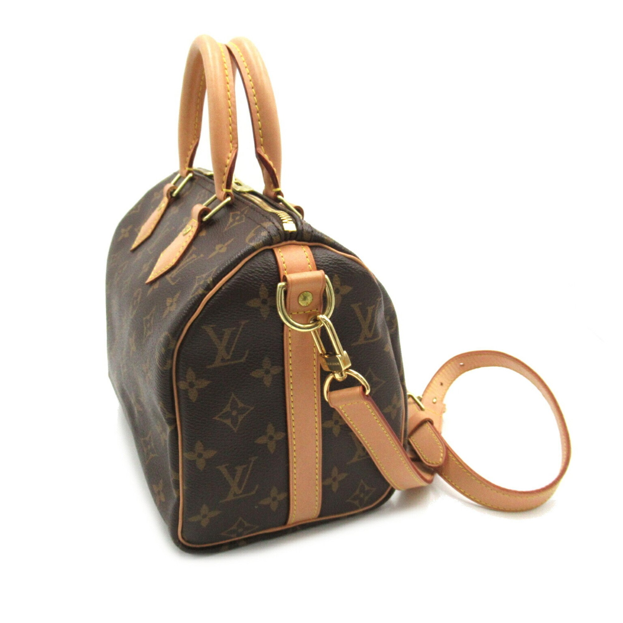 Louis Vuitton Speedy Bandouliere 25 2way Shoulder Bag, Coated Canvas, Monogram, Women's, Brown, M46977