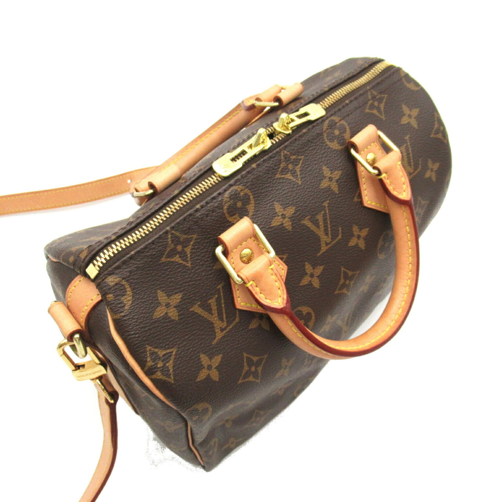 Louis Vuitton Speedy Bandouliere 25 2way Shoulder Bag, Coated Canvas, Monogram, Women's, Brown, M46977