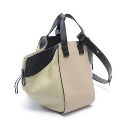 LOEWE Hammock Bag Small Shoulder Leather Women's Beige Green Black 326.30KS35