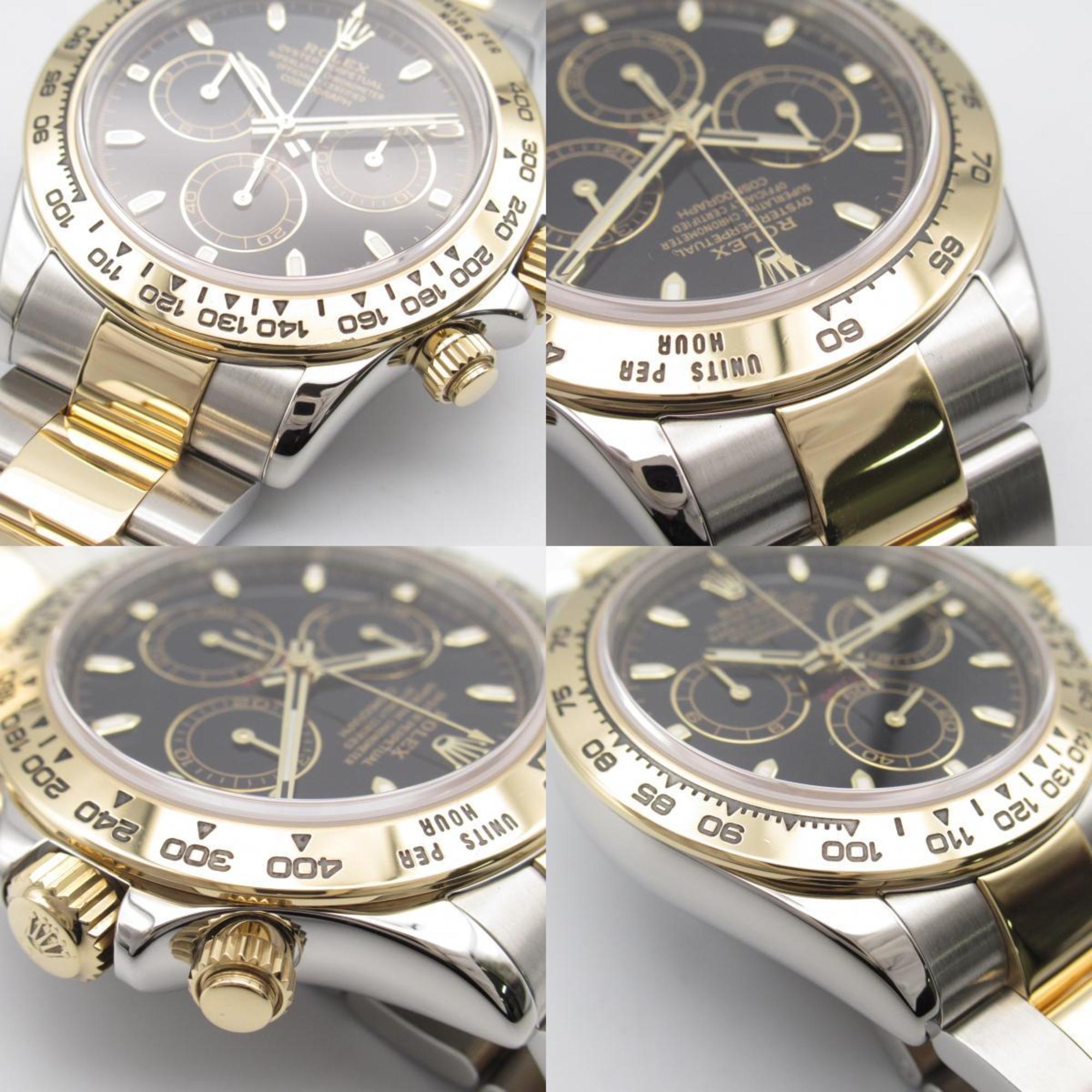 Rolex Daytona Random Number Wristwatch K18 (Yellow Gold) Stainless Steel Men's Black BK NB 116503