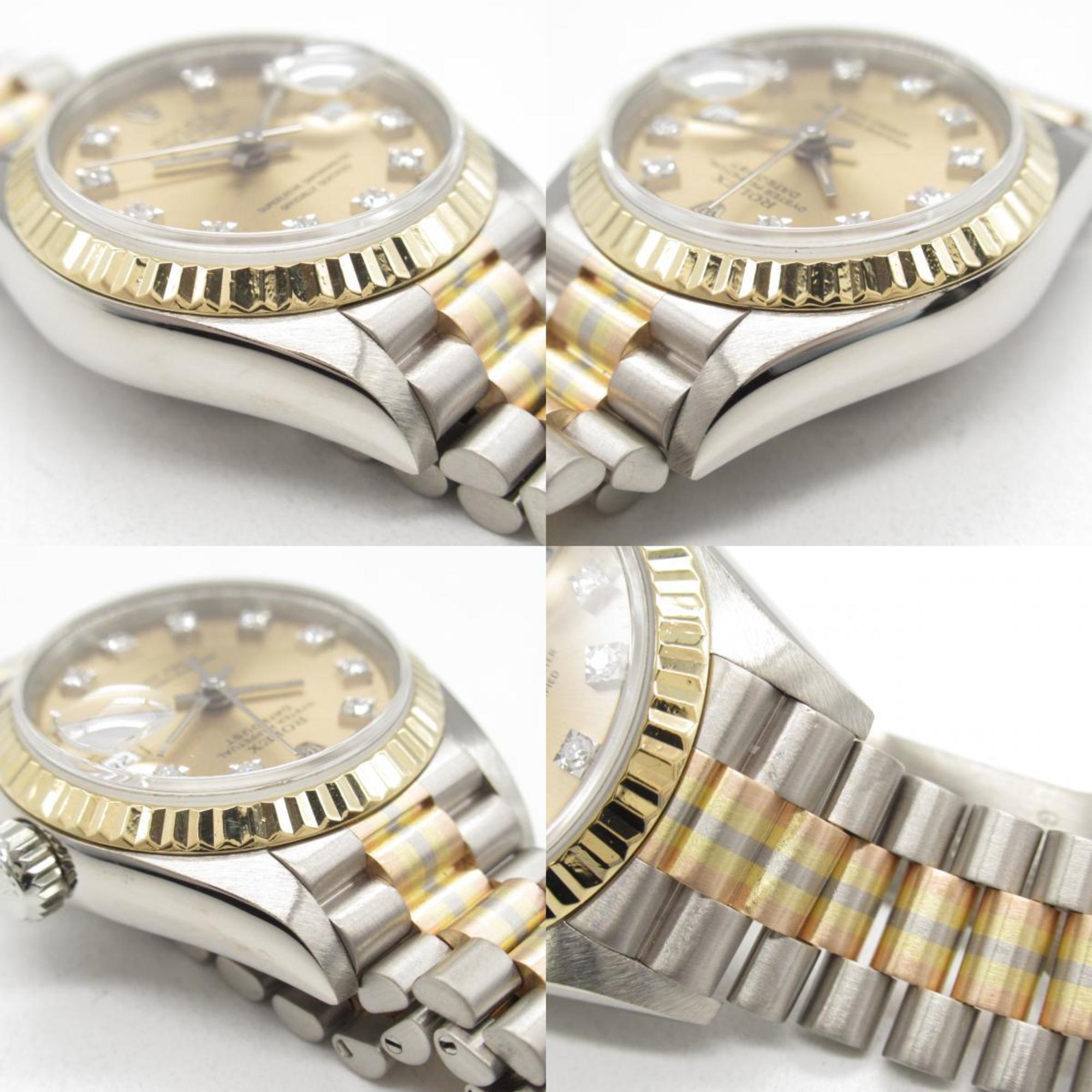 Rolex ROLEX Datejust 10P Diamond L Series Wristwatch Stainless Steel K18 (Yellow Gold) K18WG (White K18PG (Pink Ladies Gold Toridoll Copper QP 69179G BIC