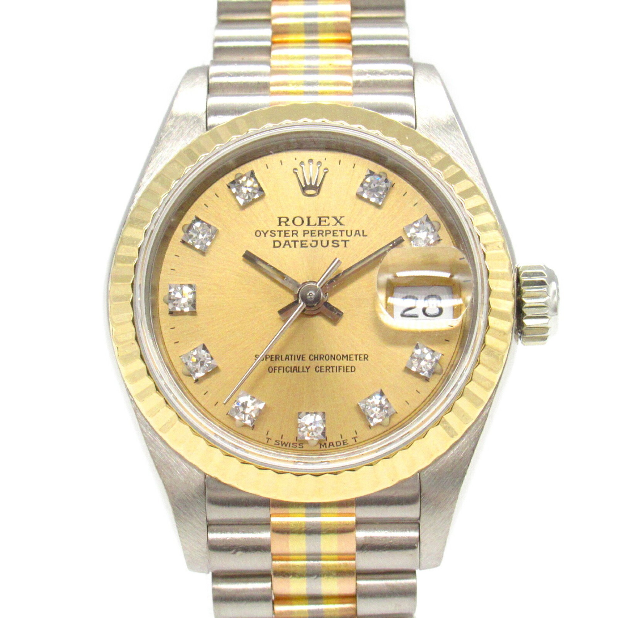 Rolex ROLEX Datejust 10P Diamond L Series Wristwatch Stainless Steel K18 (Yellow Gold) K18WG (White K18PG (Pink Ladies Gold Toridoll Copper QP 69179G BIC