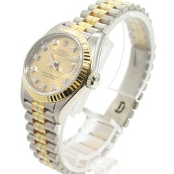 Rolex ROLEX Datejust 10P Diamond L Series Wristwatch Stainless Steel K18 (Yellow Gold) K18WG (White K18PG (Pink Ladies Gold Toridoll Copper QP 69179G BIC