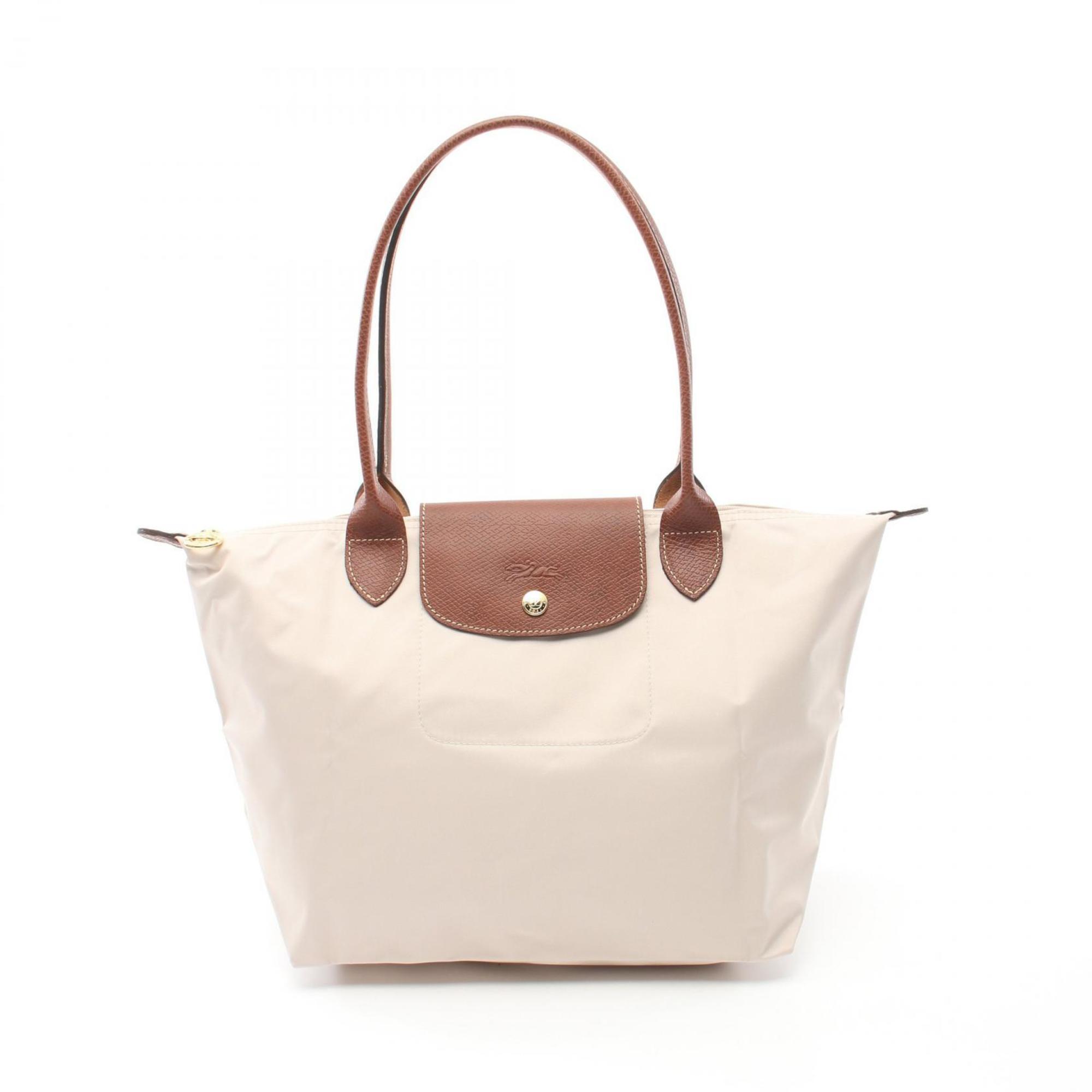 Longchamp LE PLIAGE ORIGINAL M Le Pliage Original Tote Bag Nylon Leather Women's Beige Brown L2605089P71