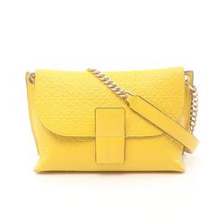 LOEWE Repeat Anagram Avenue Shoulder Bag Leather Women's Yellow 081607