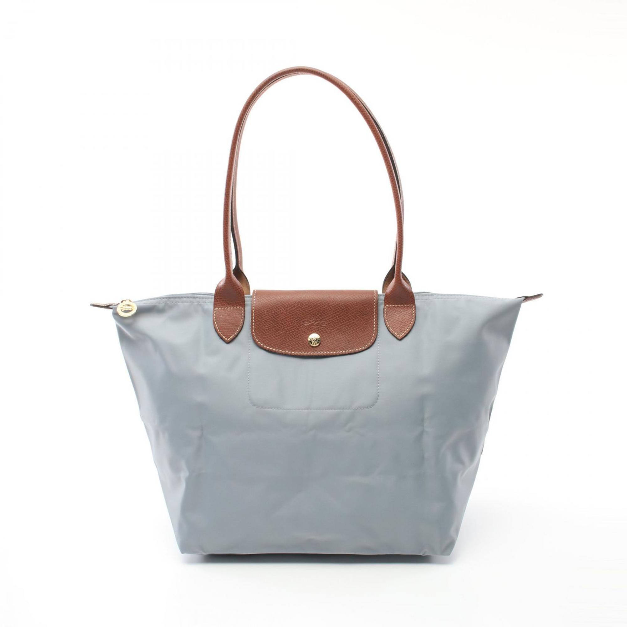 Longchamp Le Pliage Original L Tote Bag Nylon Leather Women's Blue Brown L1899089P80