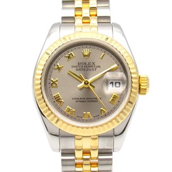 Rolex ROLEX Datejust D watch, K18 (yellow gold), stainless steel, ladies, grey, RO 179173